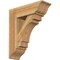 Ekena Millwork Merced Traditional Rough Sawn Bracket w/ Offset Brace, Western Red Cedar, 8"W x 24"D x 28"H BKT0806X24X28MRC01RWR - alternate 1